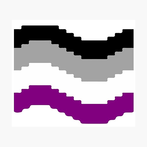 Pixel Pride Flag Asexual Photographic Print By Queershop Redbubble 