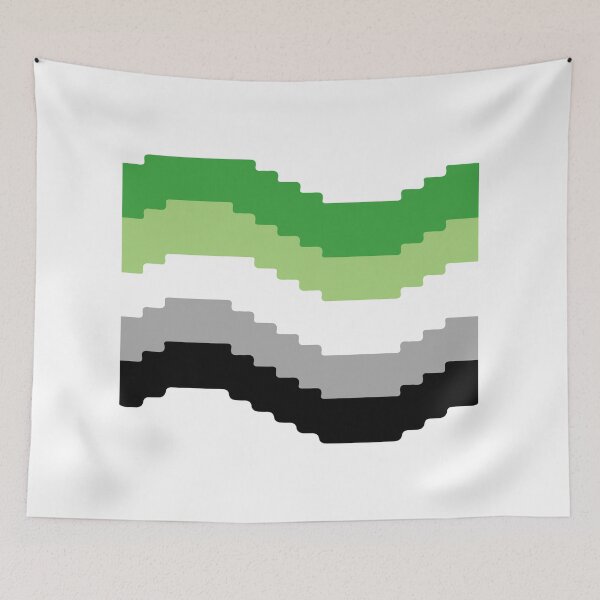 Item preview, Pixel Pride Flag (Aeromantic) designed and sold by QueerShop.