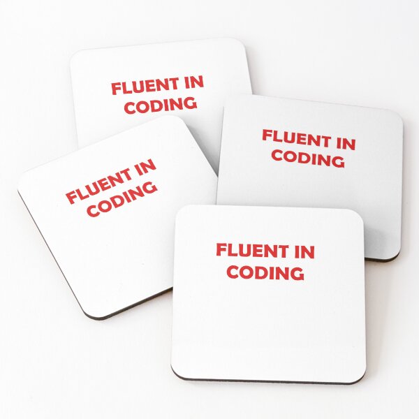 Item preview, FLUENT IN CODING designed and sold by TheDevilStore.