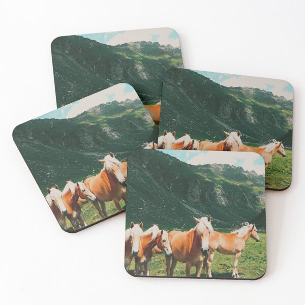 Item preview, Horses in the Mountains - green  designed and sold by WalderDesign.