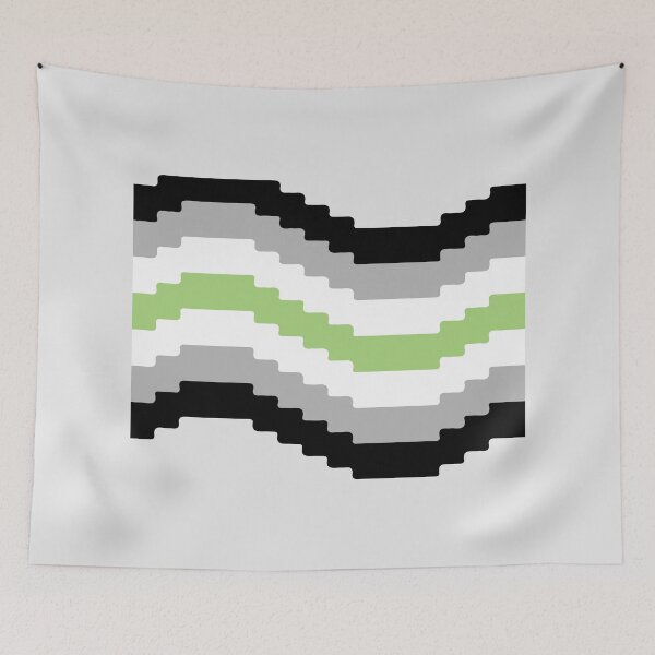 Item preview, Pixel Pride Flag (Agender) designed and sold by QueerShop.