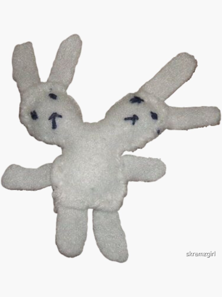 Scary Goth Bunny Plush-Creepy Emo Rabbit Stuffed Animal-Horror Plushie  Animal