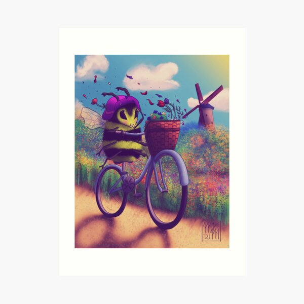 Bumblebee Bikeride Art Print