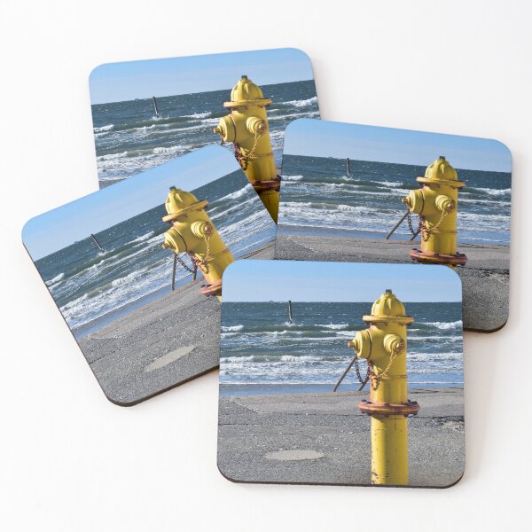 Item preview, Yellow Fire Hydrant at the Beach designed and sold by Maureen Zaharie.