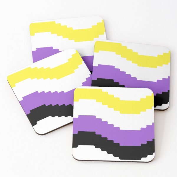 Item preview, Pixel Pride Flag (Nonbinary) designed and sold by QueerShop.