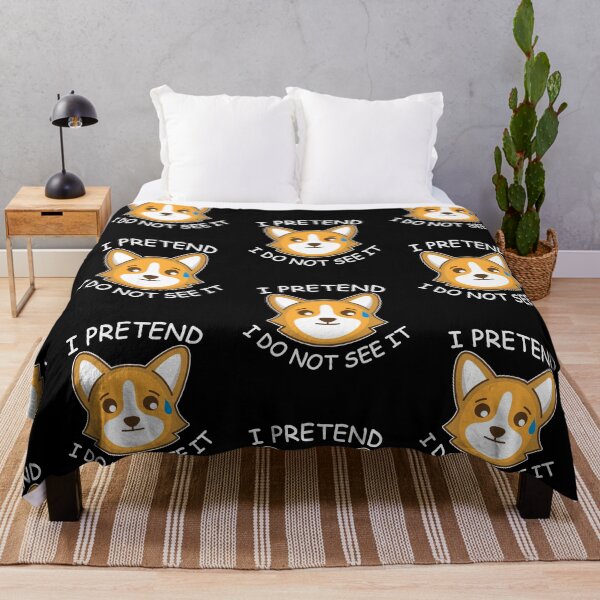 Item preview, I Pretend I Do Not See It - Funny Cute Dog Emoji designed and sold by Scratches Tees.