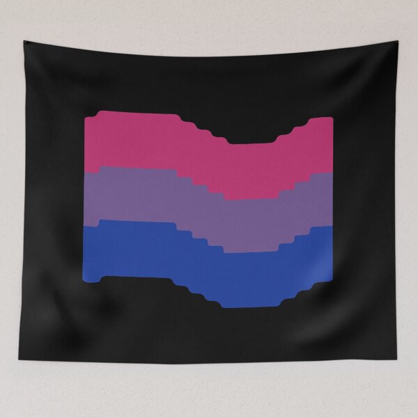Item preview, Pixel Pride Flag (Bi) designed and sold by QueerShop.