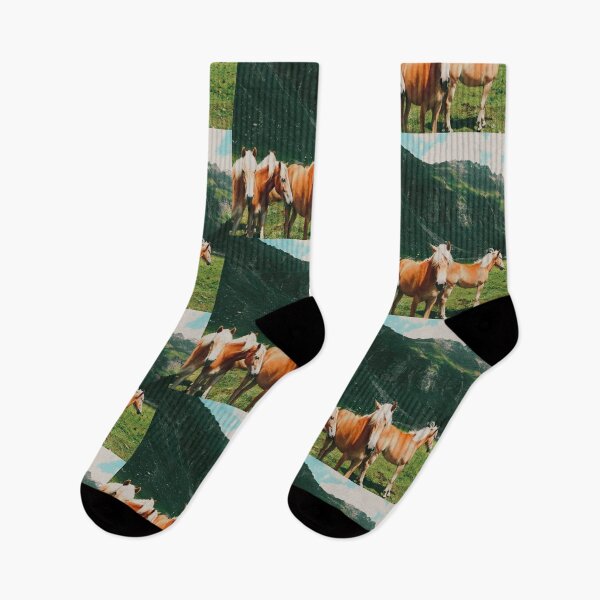 Item preview, Horses in the Mountains - green  designed and sold by WalderDesign.