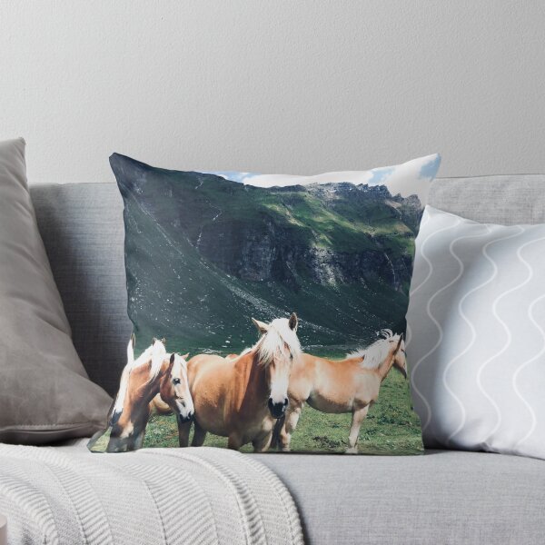 Item preview, Horses in the mountains - blue designed and sold by WalderDesign.