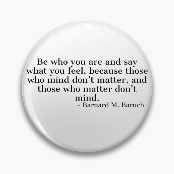 Item preview, Barnard Baruch on Being Who you are designed and sold by Yviemakes.
