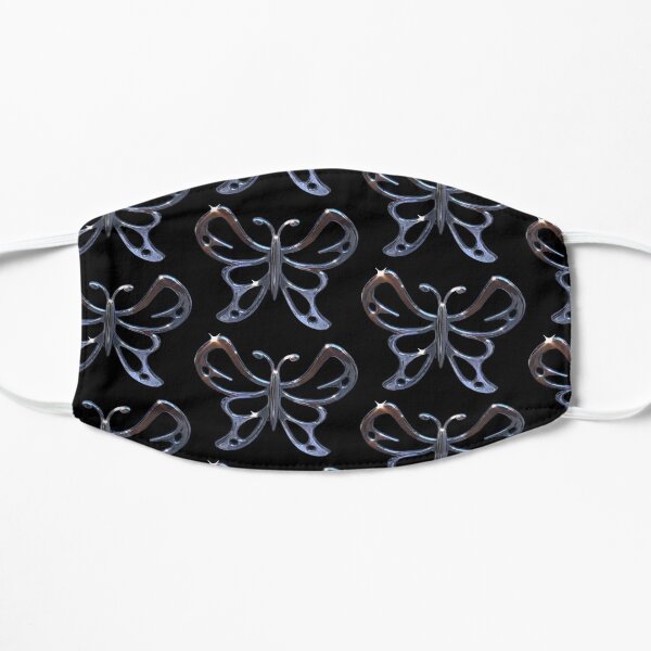 chrome butterfly Flat Mask