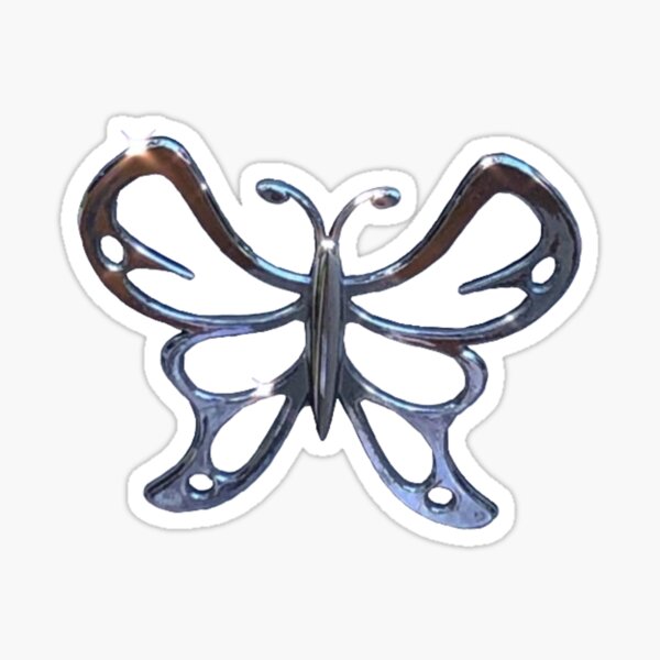 papillon chromé Sticker