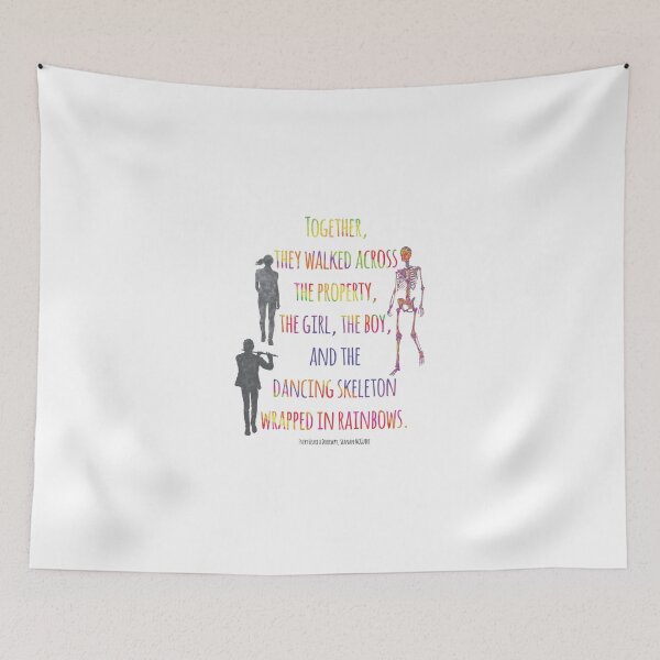 Item preview, Dancing Skeleton Wrapped In Rainbows designed and sold by fan-tasm.