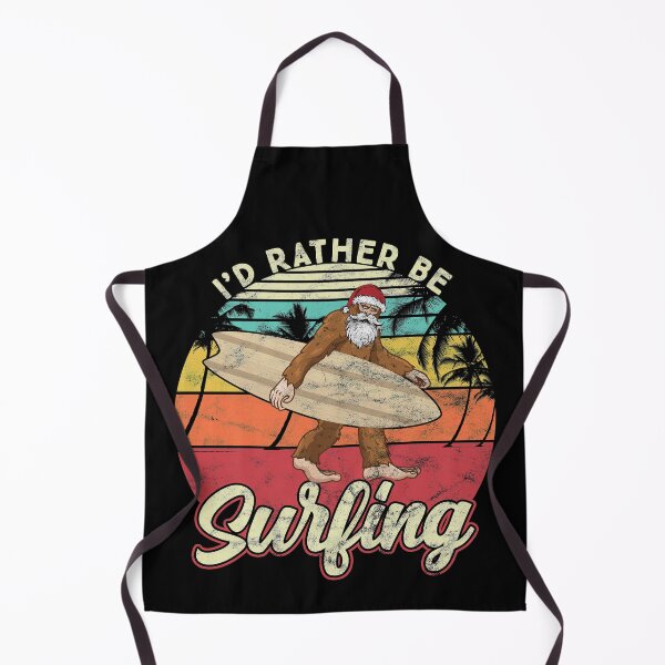 Artikelvorschau, Bigfoot I'd Rather be Surfing Sasquatch surfboard Christmas entworfen und verkauft von majuga.