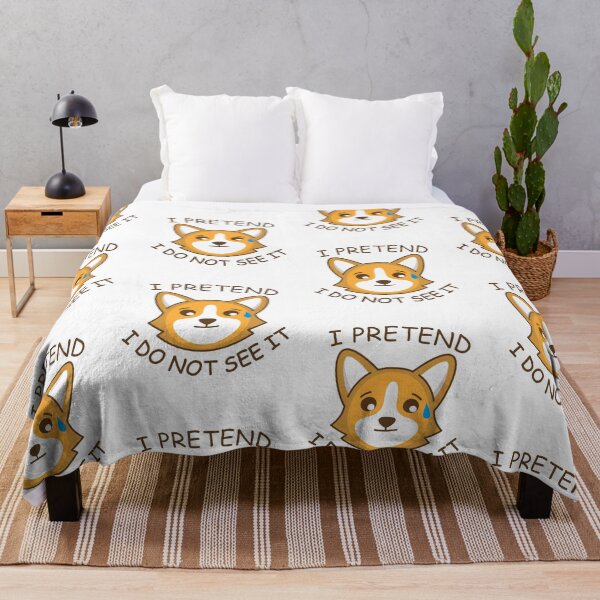 Item preview, I Pretend I Do Not See It - Funny Cute Dog Emoji designed and sold by Scratches Tees.