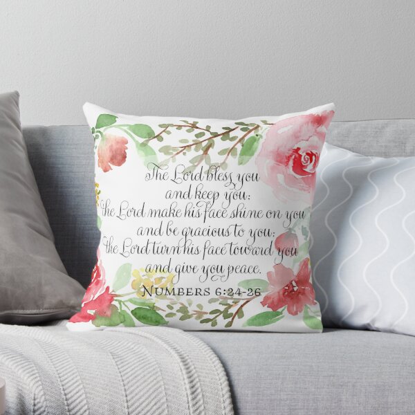 The Blessing | Numbers 6:24-26 | Scripture Art Throw Pillow