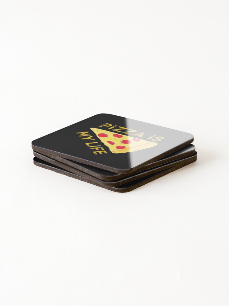 Thumbnail 4 of 5, Coasters (Set of 4), Pizza Is My Life designed and sold by DesignsofNote.