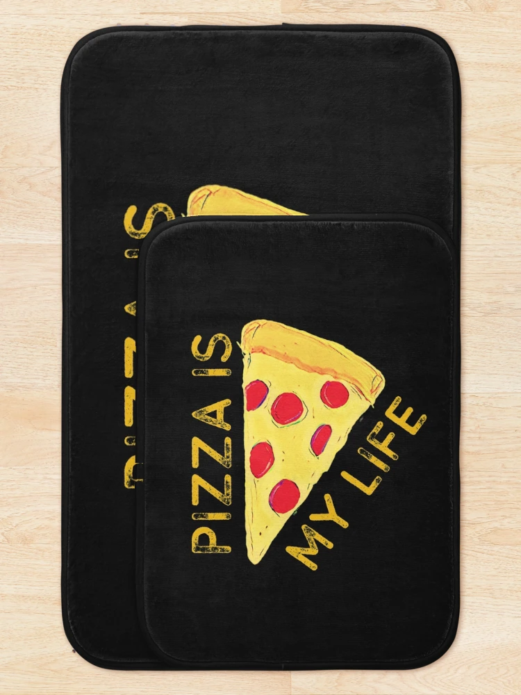 Thumbnail 5 of 6, Bath Mat, Pizza Is My Life designed and sold by DesignsofNote.