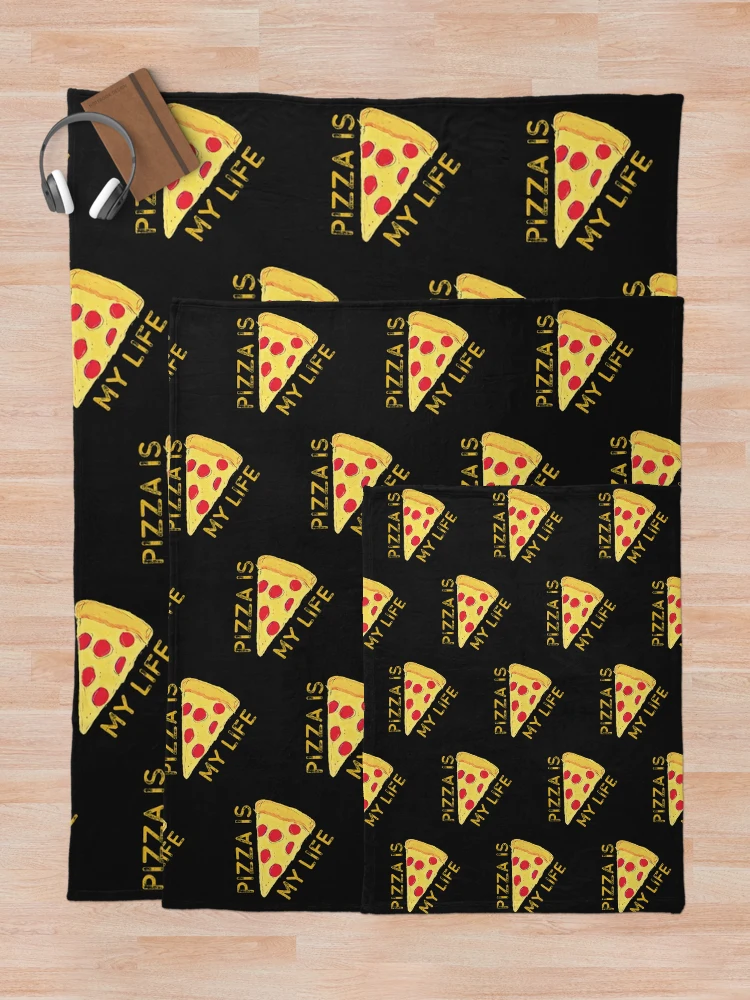 Thumbnail 5 of 6, Throw Blanket, Pizza Is My Life designed and sold by DesignsofNote.
