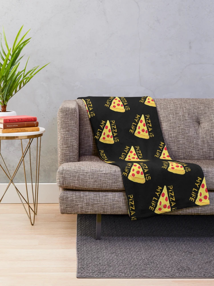 Thumbnail 2 of 6, Throw Blanket, Pizza Is My Life designed and sold by DesignsofNote.