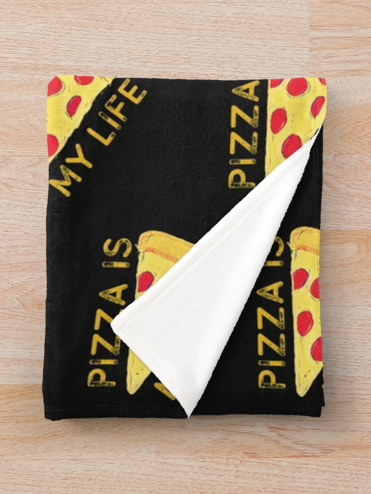 Thumbnail 3 of 6, Throw Blanket, Pizza Is My Life designed and sold by DesignsofNote.