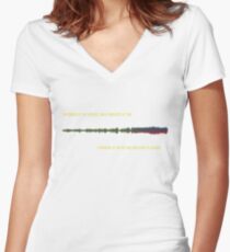 Heaven's Light Waveform Women's Fitted V-Neck T-Shirt