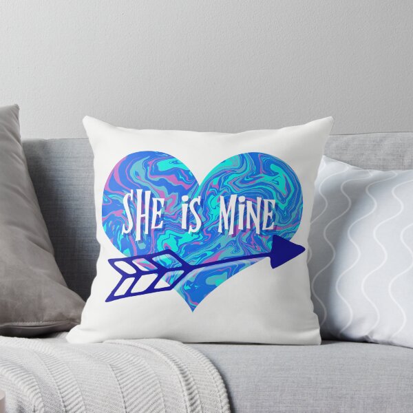 Item preview, She is Mine Valentine’s Day Abstract Bubblegum Heart with Arrow   designed and sold by AMSonArt.