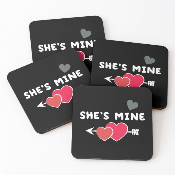Item preview, She's Mine, Couple's Matching Valentine designed and sold by Windmill Wildflowers.