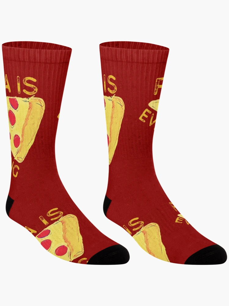 Thumbnail 3 of 5, Socks, Pizza is my Everything designed and sold by DesignsofNote.