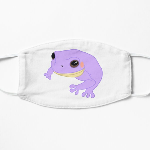 Just a cute purple frog Flat Mask