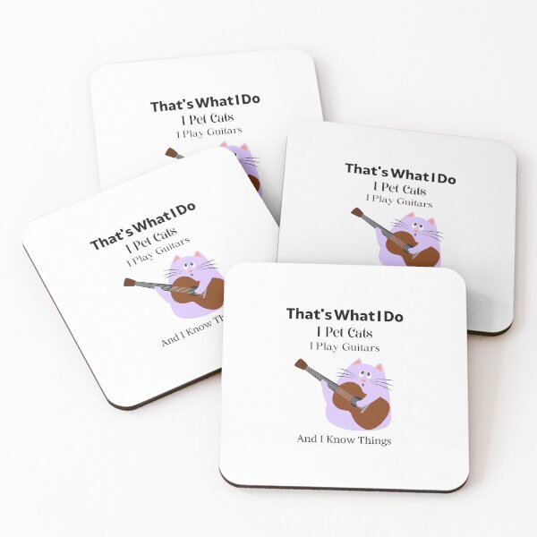 Item preview, That's What I Do I Pet Cats I Play Guitars And I Know Things Kitty Owner  designed and sold by piskwi.
