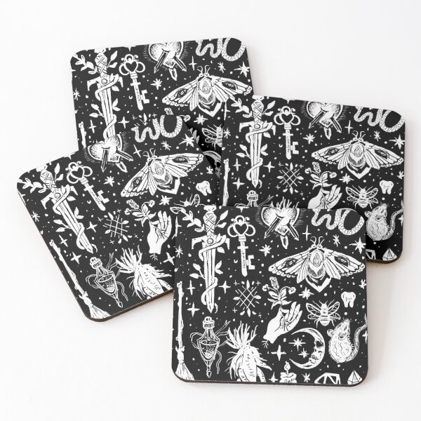 Item preview, Witchy Incantation Gothic Fantasy Garden Punk Dark Art, Crystals, Snakes designed and sold by lunaelizabeth.