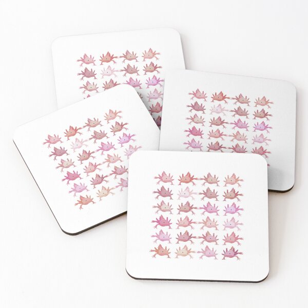 Item preview, Group of Pink Axolotls designed and sold by Sarah Chatfield.