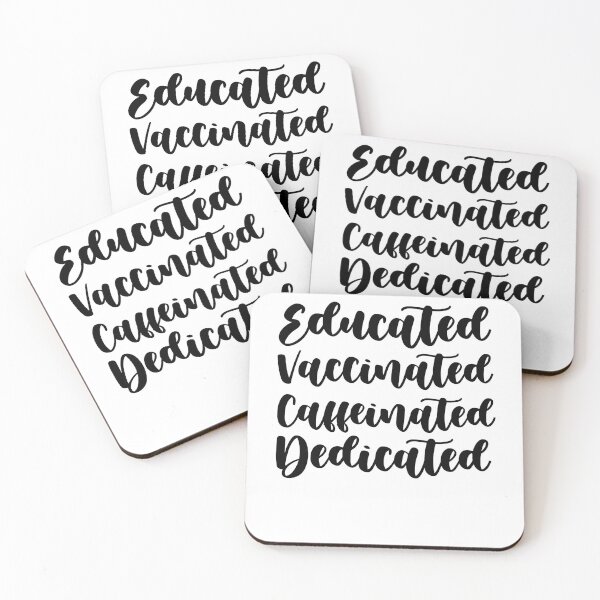 Item preview, Educated Vaccinated Caffeinated Dedicated ,Funny Nurse Coffee designed and sold by Noussairox.