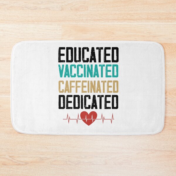 Item preview, Educated Vaccinated Caffeinated Dedicated ,Funny Nurse Coffee designed and sold by Noussairox.