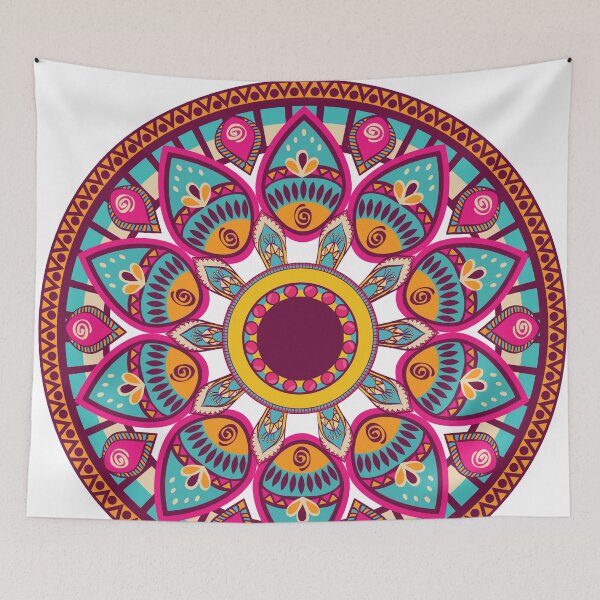 Item preview, Geometric Sequence Calculator Mandala Abstract Art Cool Modern Contemporary Bright Realistic Artwork Bricks designed and sold by cattiktoks1718.