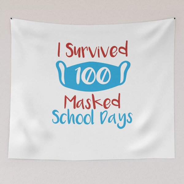 Item preview, I Survived 100 Masked School Days ,Funny 100th Day Of School designed and sold by Noussairox.
