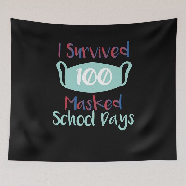 Item preview, I Survived 100 Masked School Days ,Funny 100th Day Of School designed and sold by Noussairox.