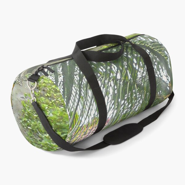 Item preview, landscape gate in an Indonesian village surrounded by greenery and palm trees designed and sold by nataliavavilina.