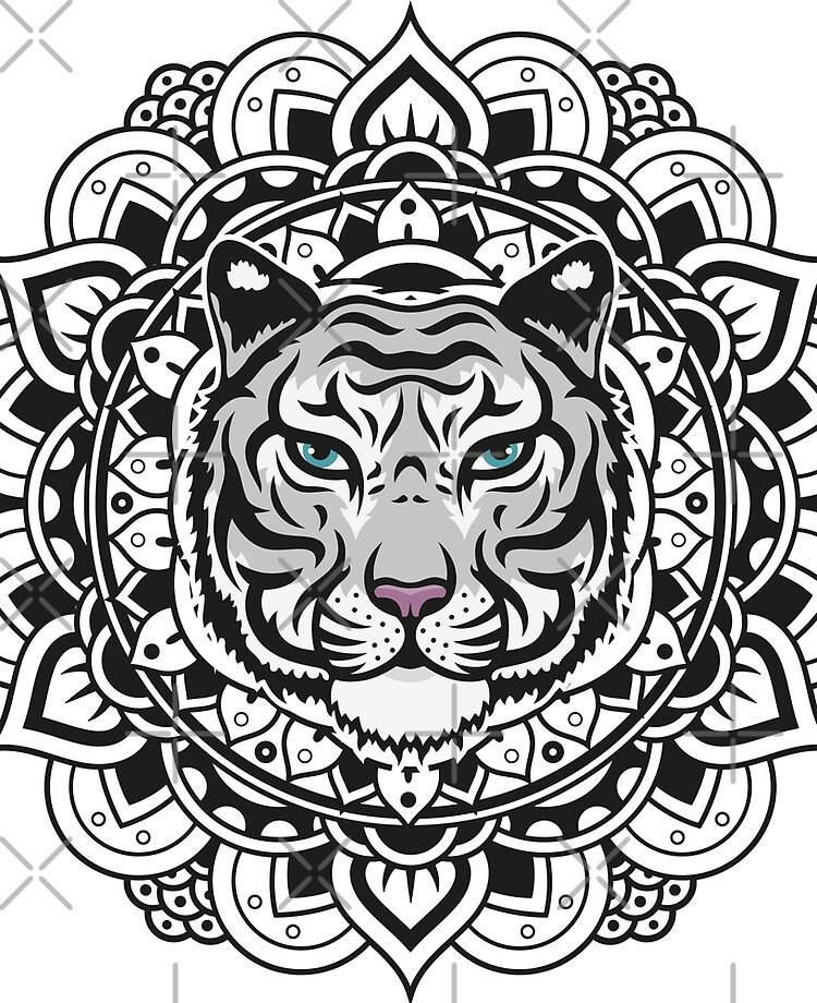 Download Mandala White Tiger Ipad Case Skin By Marcocapra89 Redbubble