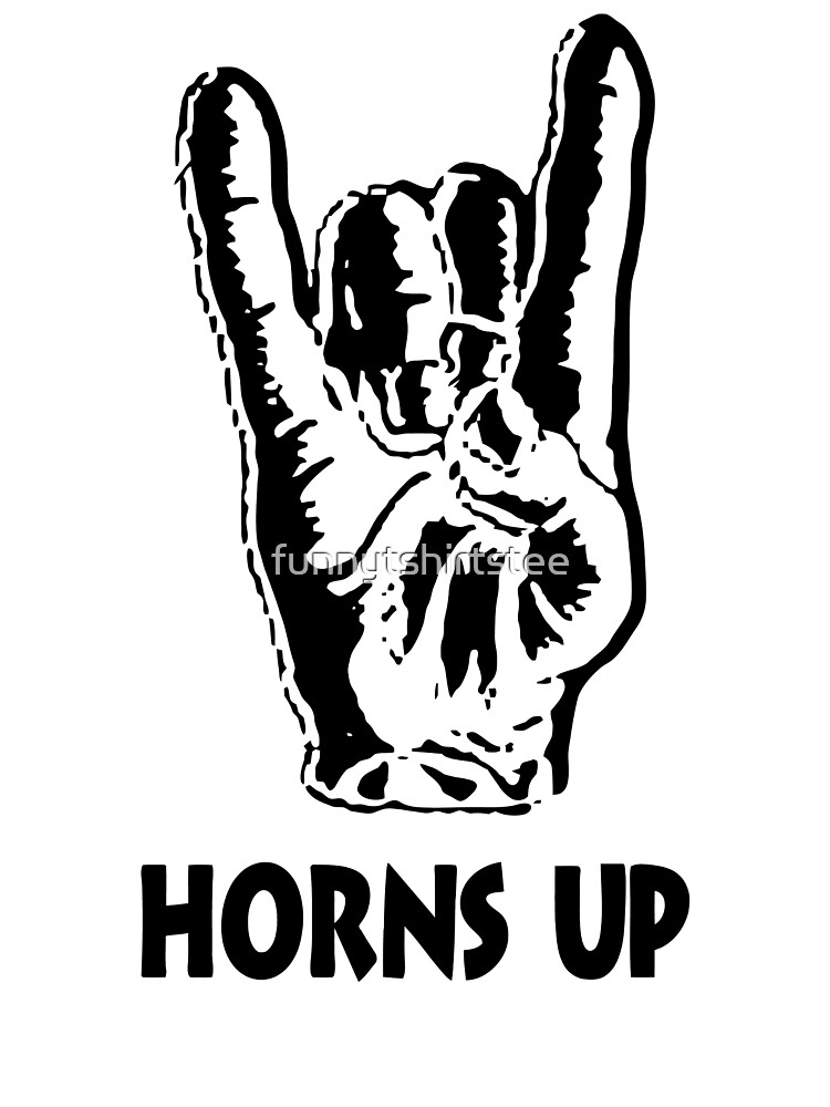 "Heavy Metal Horns Up Sign" Art Print for Sale by funnytshirtstee