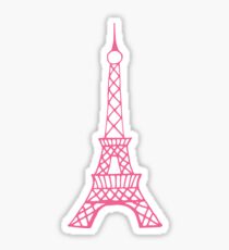 Pink Eiffel Tower Sticker