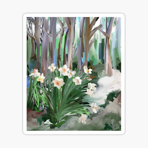 Narcissus in the Forest Sticker