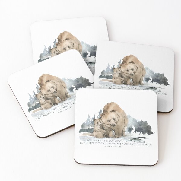 Item preview, Grizzly Bear with her Cute Cub - Circle of Compassion designed and sold by TheCurators.