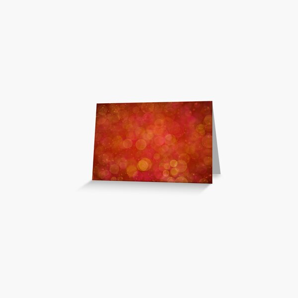 Red Bokeh Abstract Sparkles Greeting Card