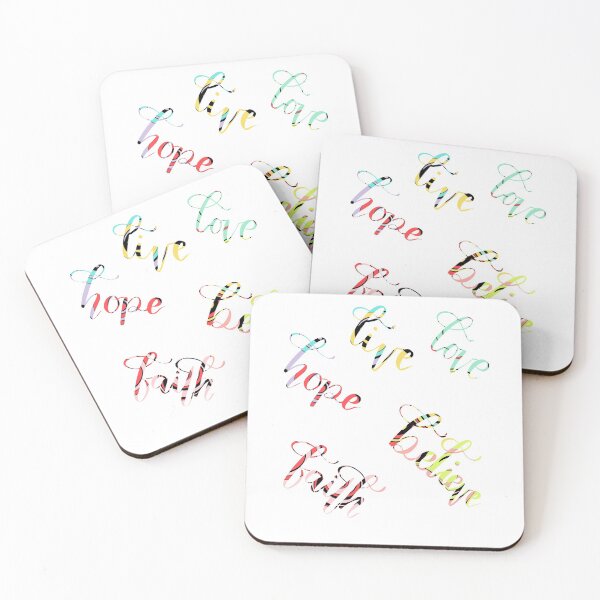 Item preview, Love Live Believe Hope Faith positive quote  Handlettering designed and sold by atiksugiwara.