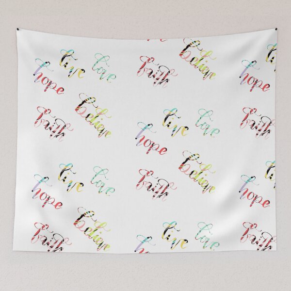 Item preview, Love Live Believe Hope Faith positive quote  Handlettering designed and sold by atiksugiwara.