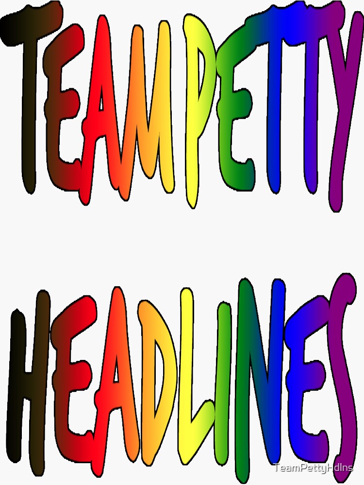 "Team Petty Headlines Pride Logo" Sticker for Sale by TeamPettyHdlns