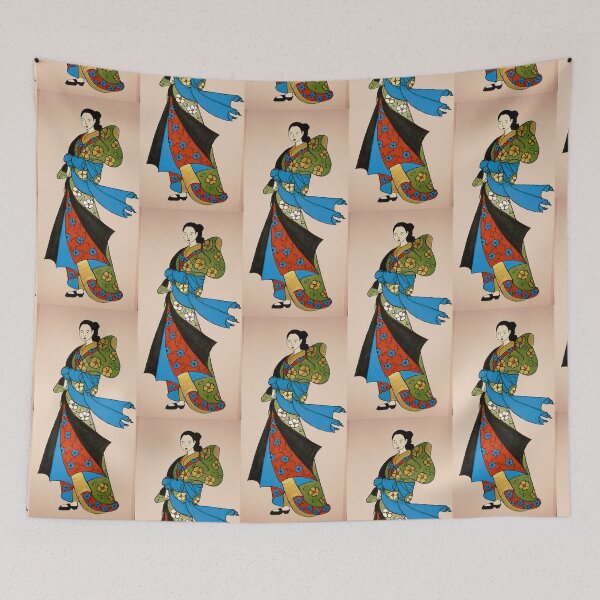 Item preview, Geisha in red, blue and green designed and sold by Shulie1.