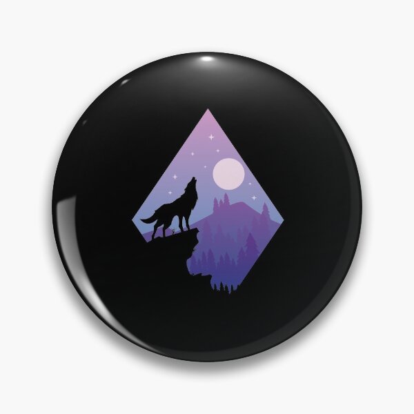 Item preview, Black Wolf Silhouette with Stars and Moon designed and sold by aMortalArtist.